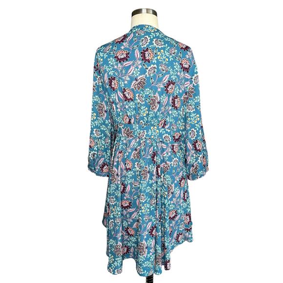 TORRID Blue Floral Georgette Wrap Tunic Blouse Women's Size 2X NWT Paisley - Picture 3 of 8